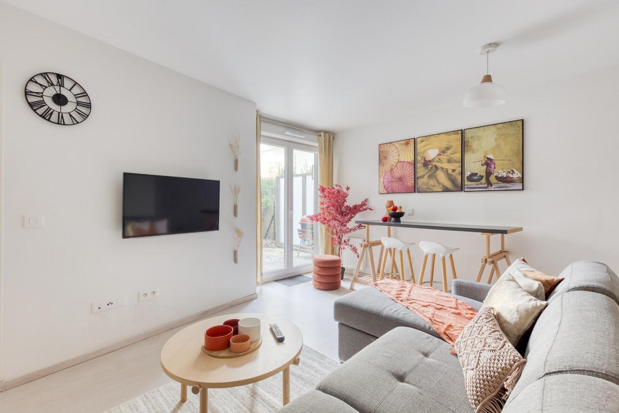 T2 Jardin Cosy Et Lumineux Proche Paris Bezons
